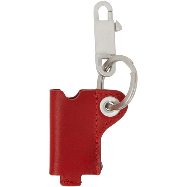  릭 오웬스 Rick Owens Red & Silver Mini Lighter Holder Keychain 241232M148005