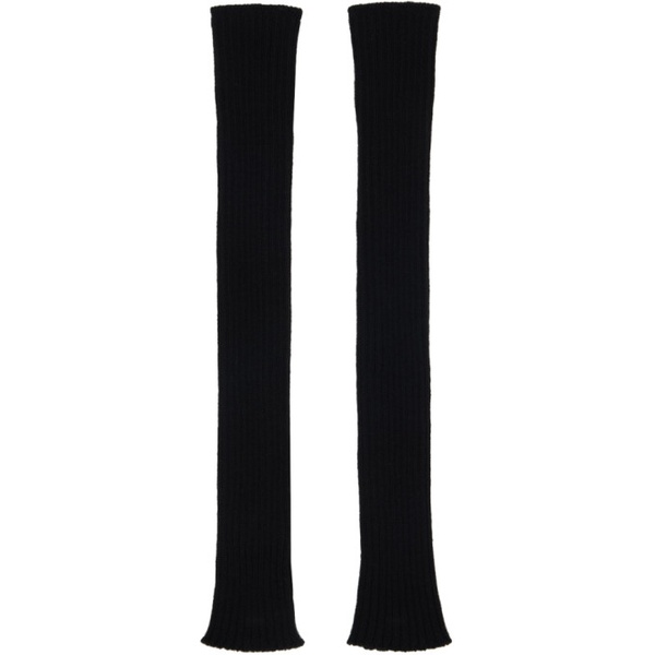  릭 오웬스 Rick Owens Black Rasato Knit Arm Warmers 241232F012001