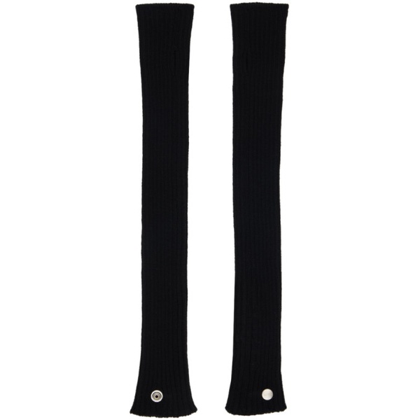  릭 오웬스 Rick Owens Black Rasato Knit Arm Warmers 241232F012001