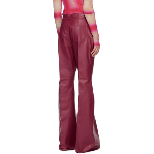  릭 오웬스 Rick Owens Pink Bolan Leather Pants 231232M189017