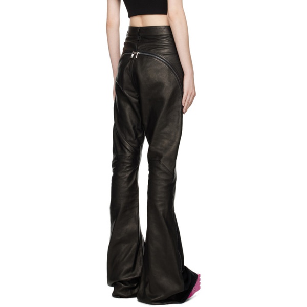  릭 오웬스 Rick Owens Black Bolan Banana Leather Pants 232232F087018