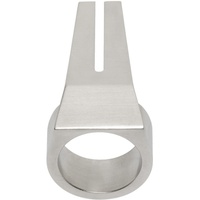 릭 오웬스 Rick Owens Silver Open Trunk Ring 231232M147008