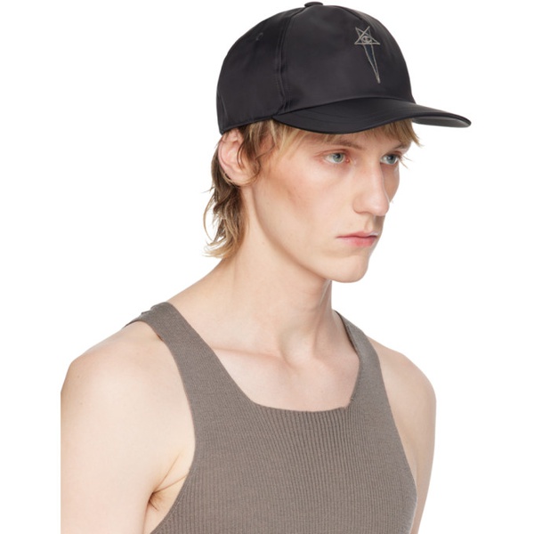  릭 오웬스 Rick Owens Black Champion 에디트 Edition Baseball Cap 242232M139000