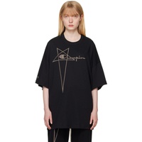 릭 오웬스 Rick Owens Black Champion 에디트 Edition Tommy T-Shirt 242232F110008