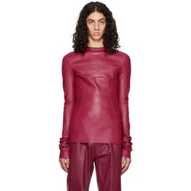 릭 오웬스 Rick Owens Pink Edfu Leather Long Sleeve T-Shirt 231232M213119