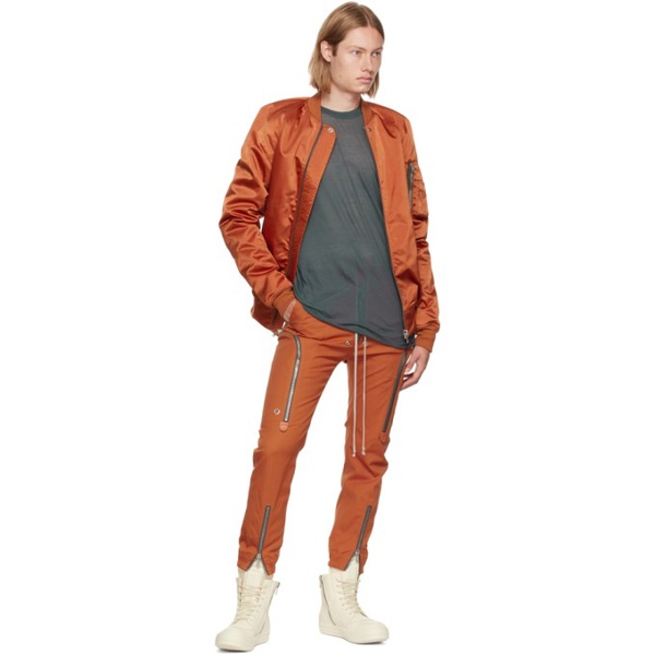  릭 오웬스 Rick Owens Orange Flight Bomber Jacket 222232M175006