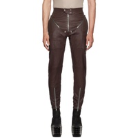 릭 오웬스 Rick Owens Purple Easy Strobe Leather Cargo Pants 232232M188021