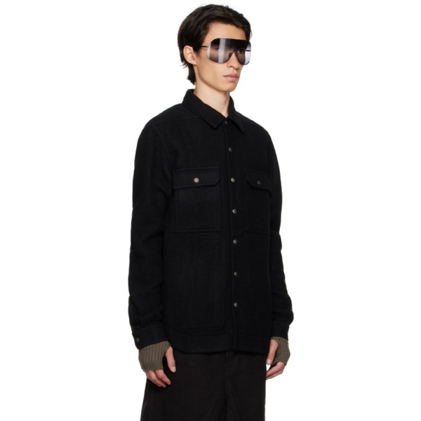  릭 오웬스 Rick Owens Black Boxy Shirt 232232M180032