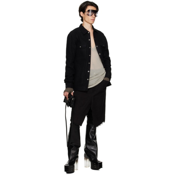  릭 오웬스 Rick Owens Black Boxy Shirt 232232M180032