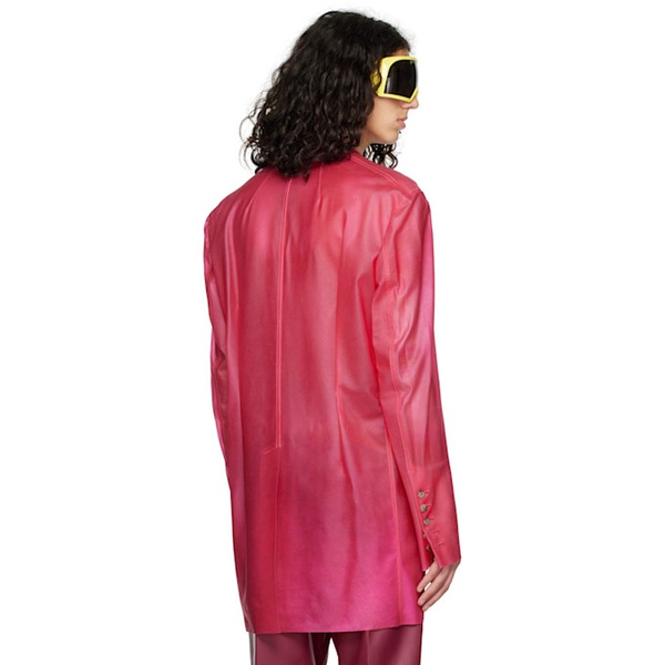  릭 오웬스 Rick Owens Pink Lido Leather Jacket 231232M181030