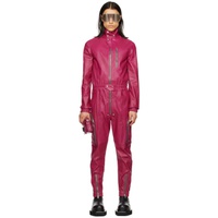 릭 오웬스 Rick Owens Pink Bauhaus Leather Jumpsuit 231232M189001