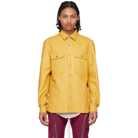 릭 오웬스 Rick Owens Yellow Outershirt Leather Jacket 231232M181001