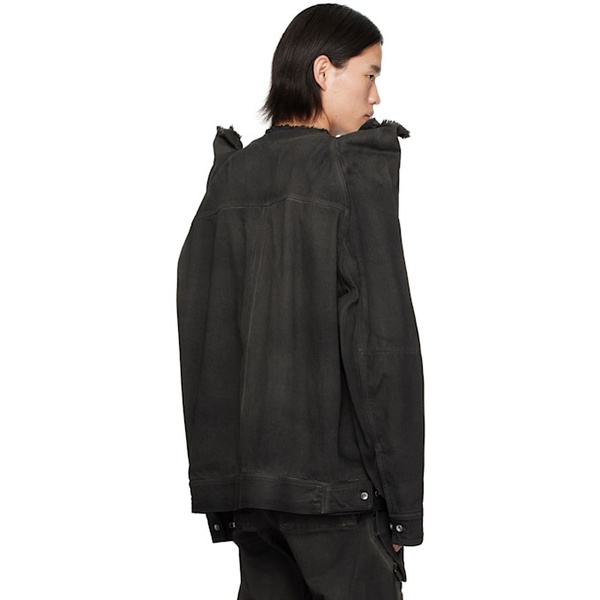  릭 오웬스 Rick Owens Black TEC Worker Denim Jacket 241232M177002