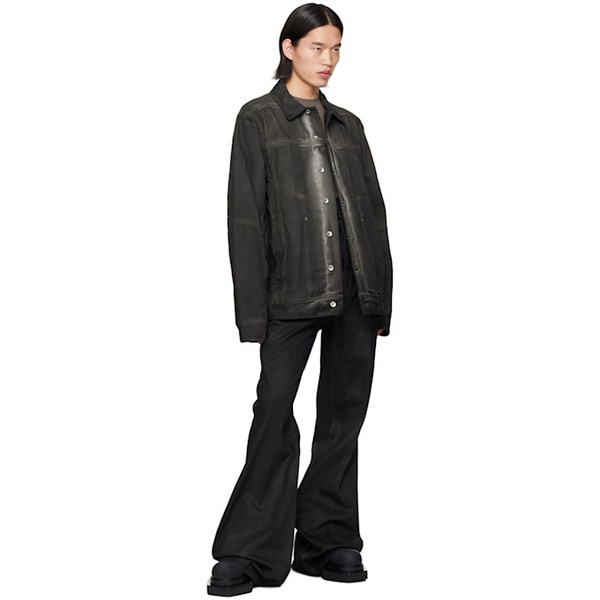  릭 오웬스 Rick Owens Black Lido Worker Denim Jacket 241232M177000