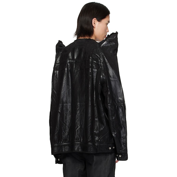  릭 오웬스 Rick Owens Black TEC Worker Denim Jacket 241232M177003