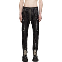 릭 오웬스 Rick Owens Black Bauhaus Leather Pants 241232M189005