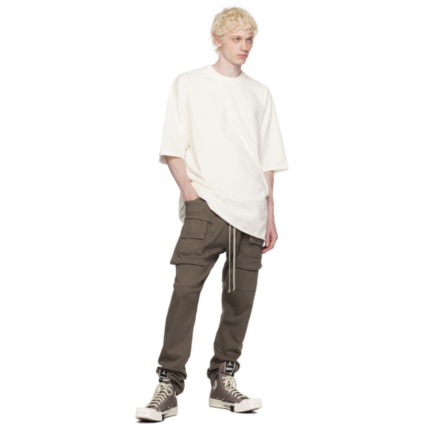  릭 오웬스 다크쉐도우 릭 오웬스 Rick Owens DRKSHDW Gray Creatch Cargo Pants 232126M188000