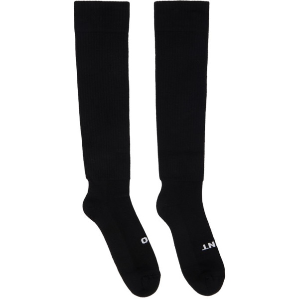  릭 오웬스 다크쉐도우 릭 오웬스 Rick Owens DRKSHDW Black So Cunt Socks 232126M220000