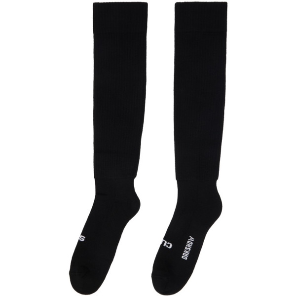  릭 오웬스 다크쉐도우 릭 오웬스 Rick Owens DRKSHDW Black So Cunt Socks 232126M220000