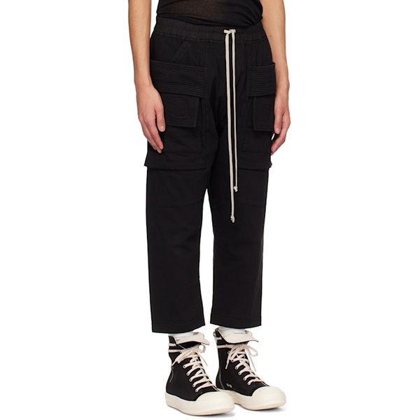  릭 오웬스 다크쉐도우 릭 오웬스 Rick Owens DRKSHDW Black Creatch Cropped Cargo Pants 241126M188000