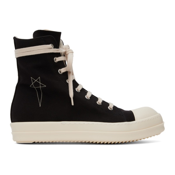  릭 오웬스 다크쉐도우 릭 오웬스 Rick Owens DRKSHDW Black Sneaks Sneakers 241126F127020