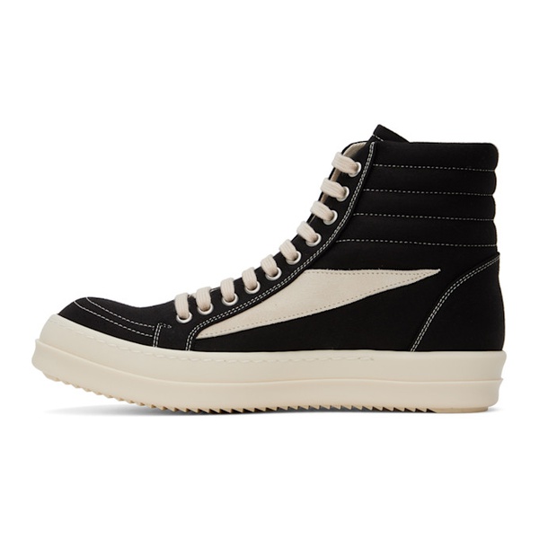  릭 오웬스 다크쉐도우 릭 오웬스 Rick Owens DRKSHDW Black Vintage High Sneaks Sneakers 241126F127004