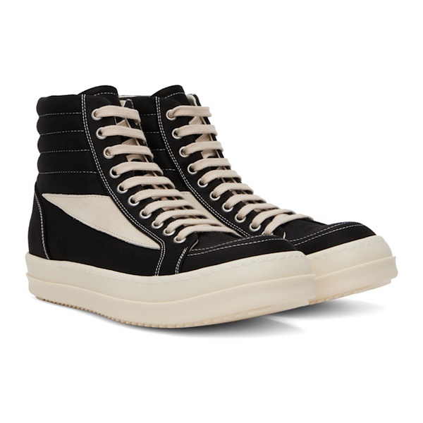  릭 오웬스 다크쉐도우 릭 오웬스 Rick Owens DRKSHDW Black Vintage High Sneaks Sneakers 241126F127004