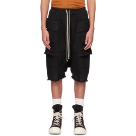 릭 오웬스 다크쉐도우 릭 오웬스 Rick Owens DRKSHDW Black Creatch Cargo Pods Denim Shorts 241126M193008