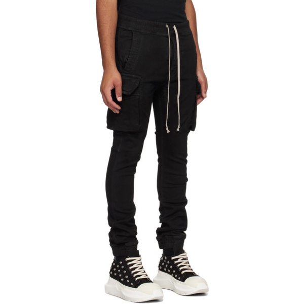  릭 오웬스 다크쉐도우 릭 오웬스 Rick Owens DRKSHDW Black Mastodon Cargo Pants 232126M188003