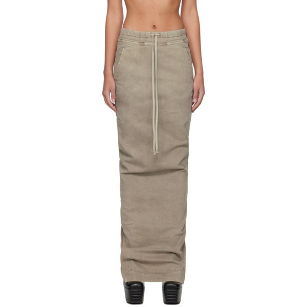  릭 오웬스 다크쉐도우 릭 오웬스 Rick Owens DRKSHDW 오프화이트 Off-White Pull On Pillar Denim Maxi Skirt 241126F093020