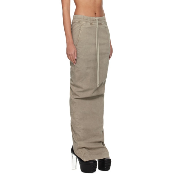  릭 오웬스 다크쉐도우 릭 오웬스 Rick Owens DRKSHDW 오프화이트 Off-White Pull On Pillar Denim Maxi Skirt 241126F093020