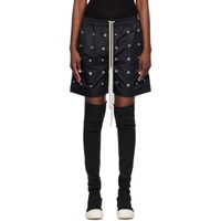 릭 오웬스 다크쉐도우 릭 오웬스 Rick Owens DRKSHDW Black Press-Stud Shorts 241126F088009