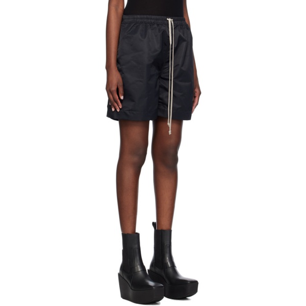  릭 오웬스 다크쉐도우 릭 오웬스 Rick Owens DRKSHDW Black Drawstring Shorts 241126F088010