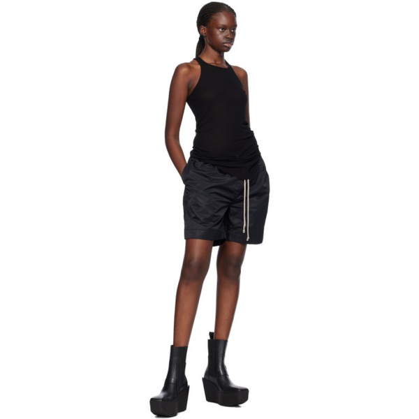  릭 오웬스 다크쉐도우 릭 오웬스 Rick Owens DRKSHDW Black Drawstring Shorts 241126F088010