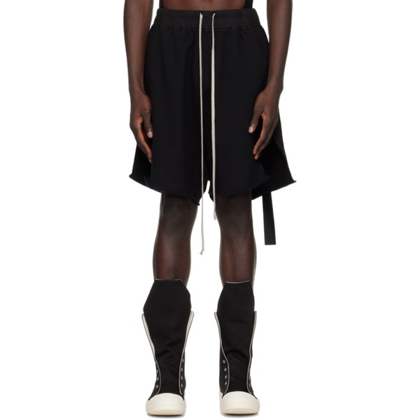  릭 오웬스 다크쉐도우 릭 오웬스 Rick Owens DRKSHDW Black Loose-Fit Shorts 241126M193027