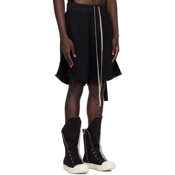  릭 오웬스 다크쉐도우 릭 오웬스 Rick Owens DRKSHDW Black Loose-Fit Shorts 241126M193027