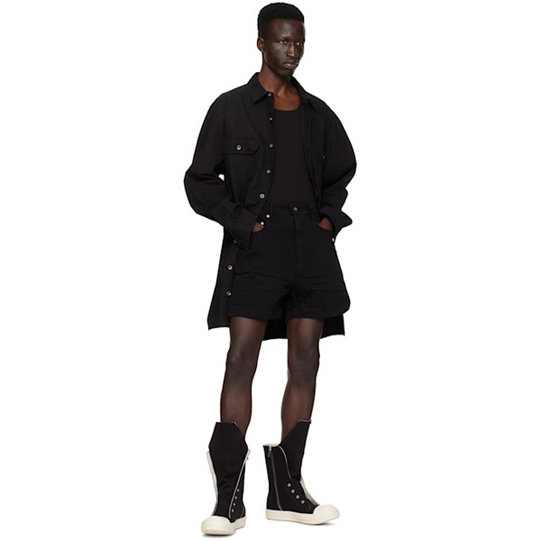  릭 오웬스 다크쉐도우 릭 오웬스 Rick Owens DRKSHDW Black Geth Shorts 241126M193017