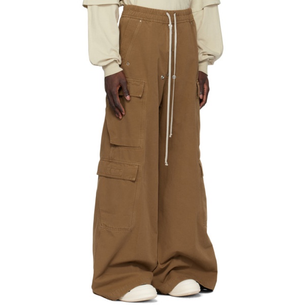  릭 오웬스 다크쉐도우 릭 오웬스 Rick Owens DRKSHDW Brown Jumbo Bela Cargo Pants 241126M188011