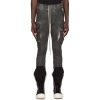 릭 오웬스 다크쉐도우 릭 오웬스 Rick Owens DRKSHDW Gray Mastodon Denim Cargo Pants 241126M186014