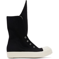 릭 오웬스 다크쉐도우 릭 오웬스 Rick Owens DRKSHDW Black Barre Boot Sneakers 241126M236032