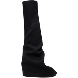 릭 오웬스 다크쉐도우 릭 오웬스 Rick Owens DRKSHDW Black Fetish Tall Boots 241126F115001