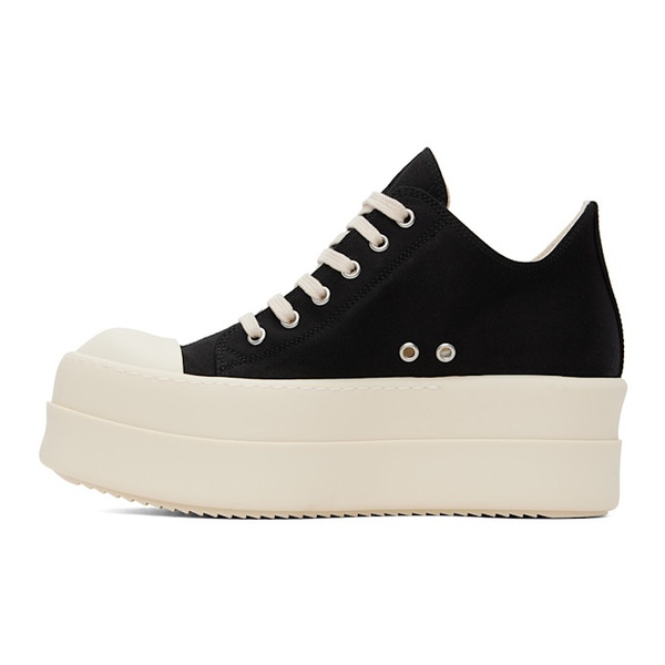  릭 오웬스 다크쉐도우 릭 오웬스 Rick Owens DRKSHDW Black Double Bumper Low Sneakers 241126M237008