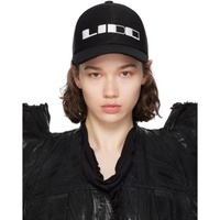 릭 오웬스 다크쉐도우 릭 오웬스 Rick Owens DRKSHDW Black Baseball Cap 241126F016001