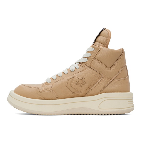  릭 오웬스 다크쉐도우 릭 오웬스 Rick Owens DRKSHDW Tan 컨버스 Converse 에디트 Edition TURBOWPN Mid Sneakers 242126F127001