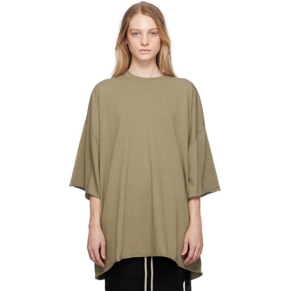  릭 오웬스 다크쉐도우 릭 오웬스 Rick Owens DRKSHDW Green Tommy T-Shirt 232126F110017