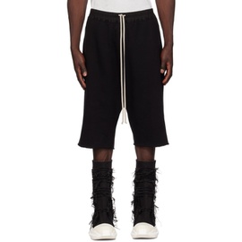 릭 오웬스 다크쉐도우 릭 오웬스 Rick Owens DRKSHDW Black Drawstring Shorts 232126M193000