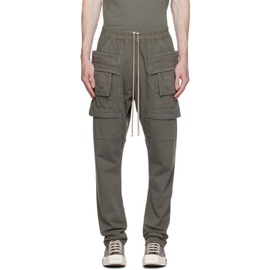 릭 오웬스 다크쉐도우 릭 오웬스 Rick Owens DRKSHDW Gray Creatch Cargo Pants 232126M188011