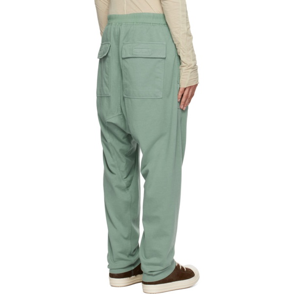  릭 오웬스 다크쉐도우 릭 오웬스 Rick Owens DRKSHDW Green Drawstring Cargo Pants 222126M188025