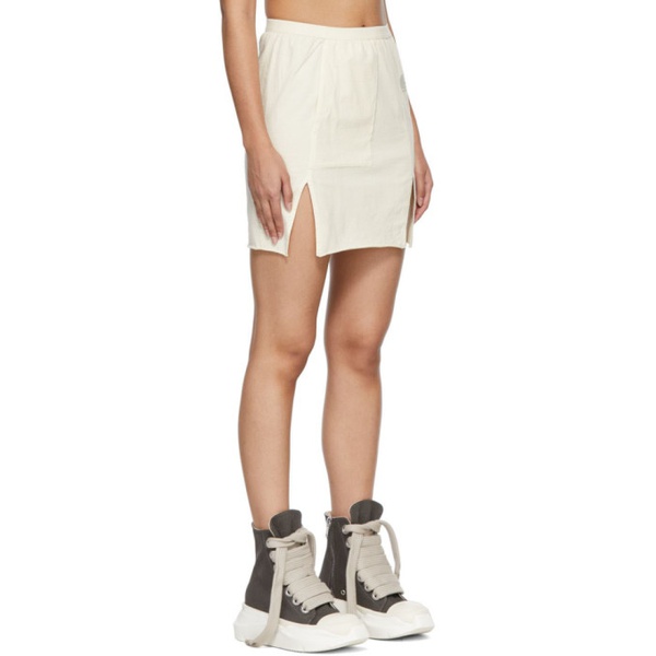  릭 오웬스 다크쉐도우 릭 오웬스 Rick Owens DRKSHDW 오프화이트 Off-White Organic Cotton Mini Skirt 221126F090004