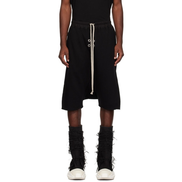  릭 오웬스 다크쉐도우 릭 오웬스 Rick Owens DRKSHDW Black Pods Shorts 232126M193004